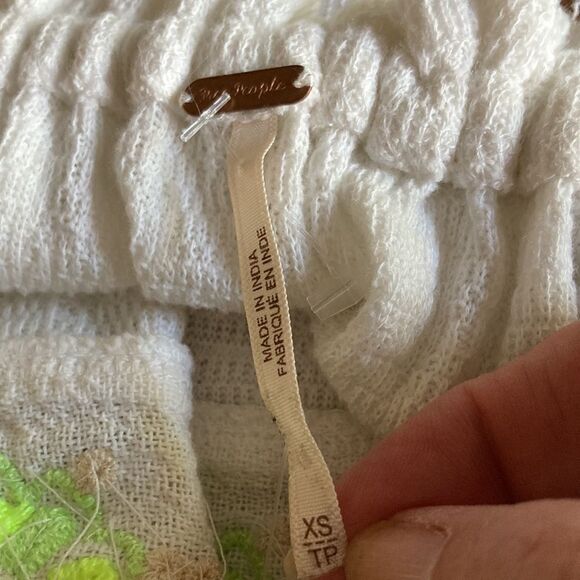 Free People No More Tiers Embroidered Beaded Boho Tube Top Sz XS New With Tags - Picture 11 of 13